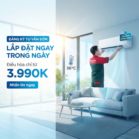 Đăng ký tư vấn điều hòa sớm tại Bắc Giang: Lắp ngay trong ngày, đón đầu nắng nóng 36 độ