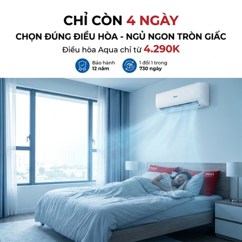 Hướng Dẫn Chọn Điều Hòa Aqua Cho Phòng Ngủ Chuẩn Diện Tích Tại Bắc Giang