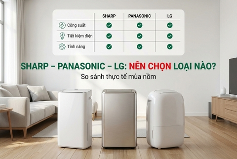 So sánh Sharp – Panasonic – LG: Nên chọn máy hút ẩm loại nào?