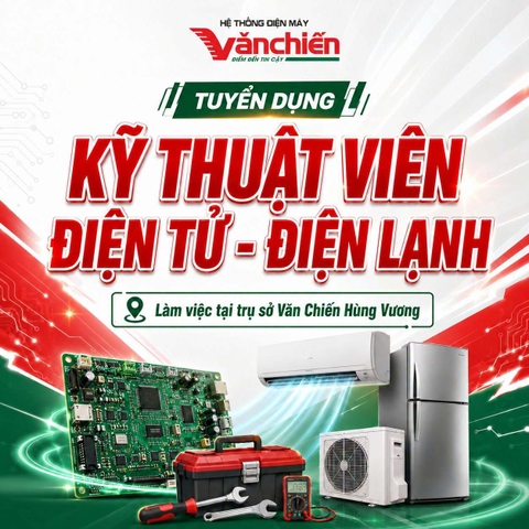 ĐIỆN MÁY VĂN CHIẾN TUYỂN DỤNG THÁNG NÀY