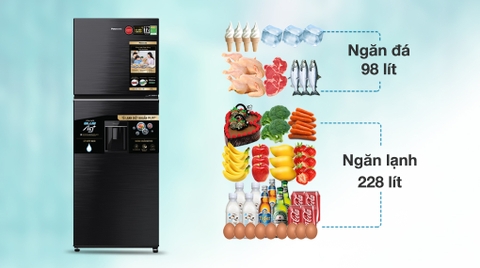 Tủ lạnh Aqua Inverter 333 lít AQR-T352FA(FB)