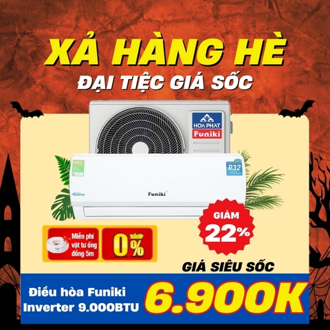 Điều hòa Funiki Inverter 9.000BTU HIC-09TMU