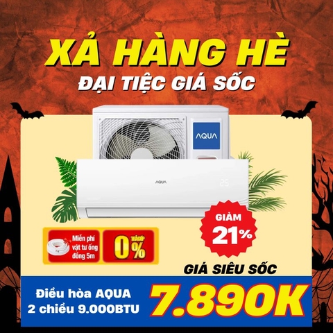 Điều hòa Aqua 2 chiều 9000BTU AQA-H10PH