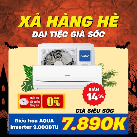Điều hòa Aqua Inverter 9.000BTU AQA-RV10ME