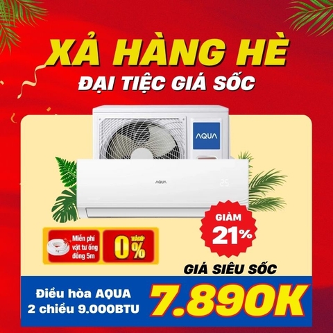 Điều hòa Aqua 2 chiều 9000BTU AQA-H10PH