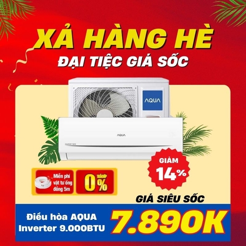Điều hòa Aqua Inverter 9.000BTU AQA-RV10ME