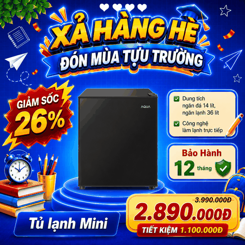Tủ lạnh Aqua 50 lít AQR-D60FA(BS)