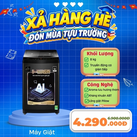 Máy giặt Aqua 8 kg AWM8-316K(B)