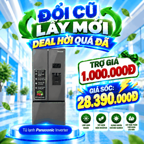 Tủ lạnh Panasonic Inverter 495 lít CW530XMMV