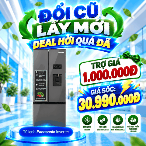 Tủ lạnh Panasonic Inverter 495 lít CW530XMMV