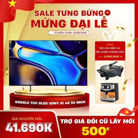 Google Tivi OLED Sony AI 4K 55 inch K-55XR80