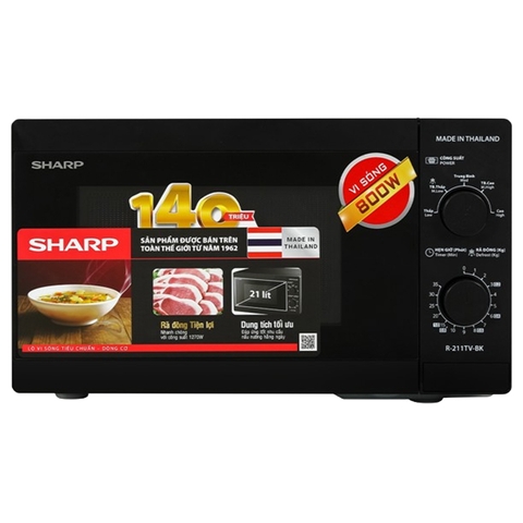 Lò vi sóng Sharp 21 lít R-211TV-BK