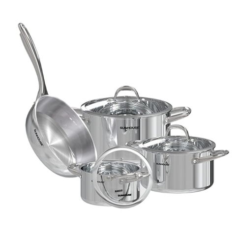 Bộ nồi chảo Inox 304 Sunhouse SHG808