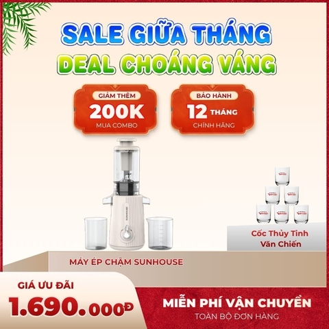 Máy ép chậm Sunhouse SHD5516