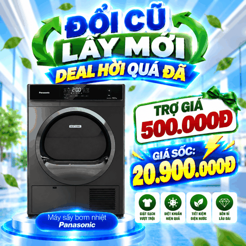 Máy Sấy Bơm Nhiệt Panasonic 10.5 Kg NH-EH05JD1BV