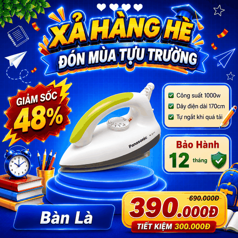 Bàn là khô Panasonic 1000W NI-317TXRA