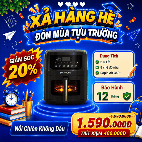 Nồi chiên không dầu 6.5L Sunhouse SHD4080