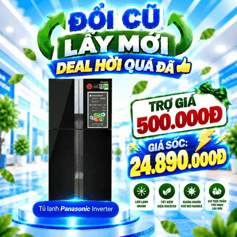 Tủ lạnh Panasonic Inverter 550 lít Multi Door NR-DZ601YGKV