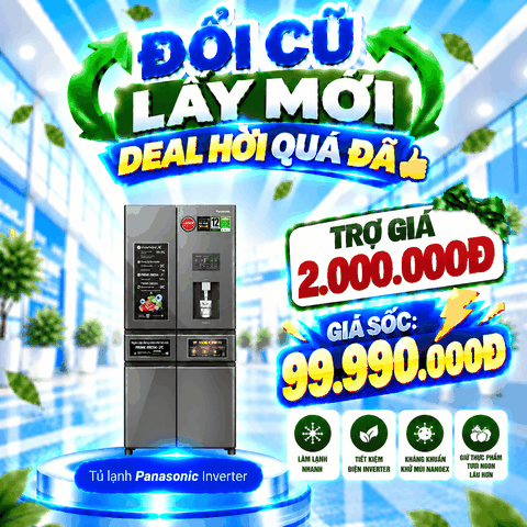 Tủ lạnh Panasonic Inverter 650 lít PRIME+ Edition Multi Door NR-WY720ZMMV