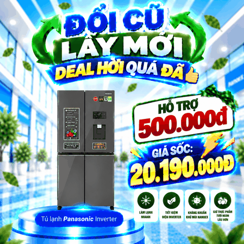 Tủ lạnh Panasonic Inverter 482 lít Multi Door NR-XZ550HGKV