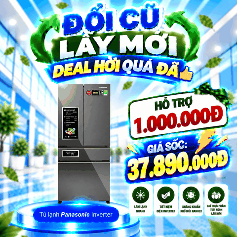 Tủ lạnh Panasonic Inverter 545 lít Multi Door NR-YW590XJKV