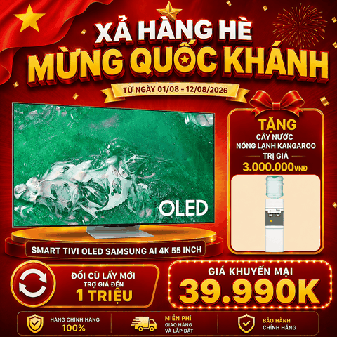 Smart Tivi OLED Samsung AI 4K 55 inch QA55S90HAKXXV