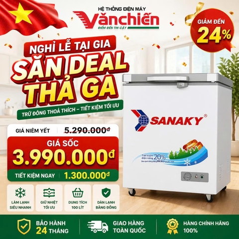 Tủ đông Sanaky 100 lít VH1599HYK