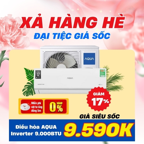 Điều hòa AQUA Inverter 9.000BTU AQA-RUV10RB3