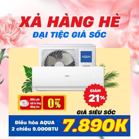 Điều hòa Aqua 2 chiều 9000BTU AQA-H10PH