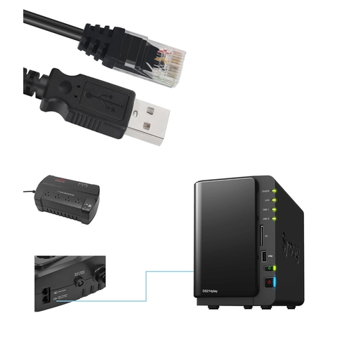 Cáp USB sang RJ50 10P10C điều khiển cho APC UPS 350 ES,550, ES 500, 650, APC Back-UPS pro 700, 750 BE500R, 3000, NS-1080, 1500 XS, NS1250, BR1000G(AP9827 and 940-127B)