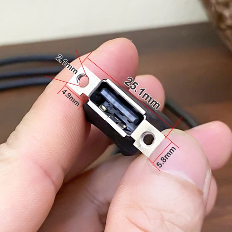 Cáp USB nối dài có đầu bắt vít lắp Bảng điều khiển Tủ kỹ thuật - Panel Mount USB Cable AM to AF with Mounting