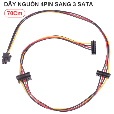 Dây nguồn 4pin sang 3 SATA cho máy tính để bàn HP 6000, 6200, 6300, 8000, 8100, 8200