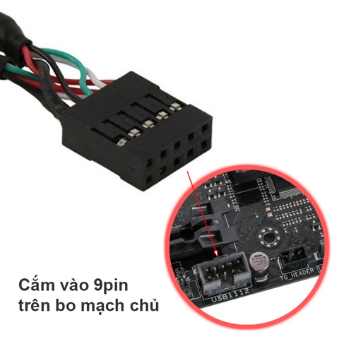 10 Pin Motherboard Female Header to Dual USB 2.0 Female Adapter Cable