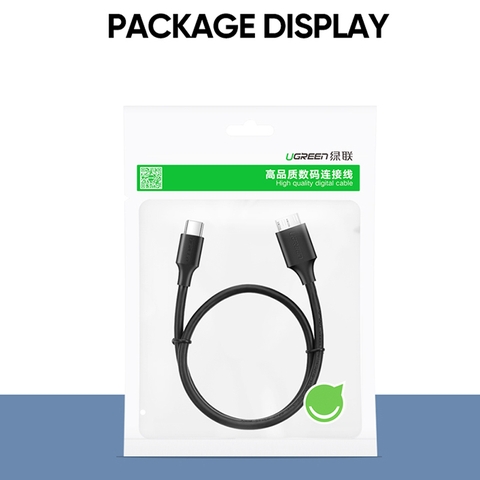 Cáp USB type-C 3.1 ra USB 3.0 Micro B cho HDD box ổ cứng di động 1 mét Ugreen US312 20103