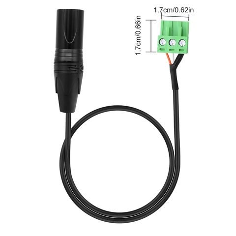 Dây terminal Euro block 3pin sang canon đực - Phoenix cable XLR 3P male to PHX3M NBKF/2EDG-5.08 3pin PCB screw terminal block adapter connector cord for speakers