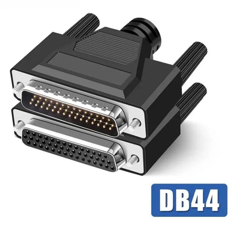 Jack nối DB44 cái  kèm vỏ ốp cao su mềm - DB44 female soldering plug with flexible plastic housing