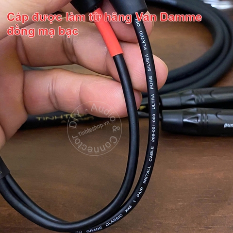 Cáp BAL 4.4 sang 2 đầu hoa sen đồng mạ bạc có thể dùng cho 2 loa 2 bên