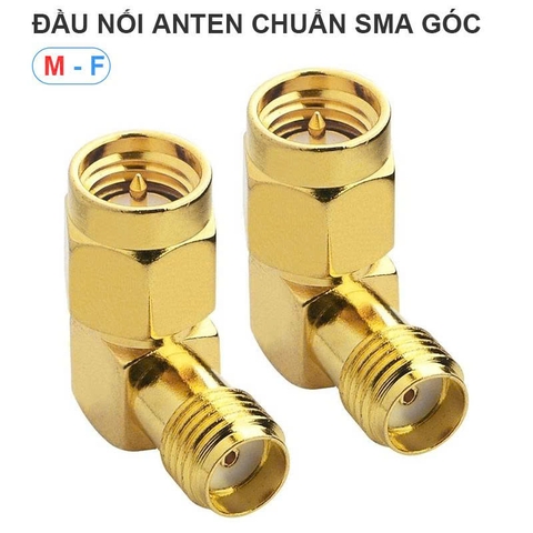 SMA right-angle adapter, SMA male to SMA female connector, 90-degree elbow for FPV goggles, transmitters, and VTX antennas