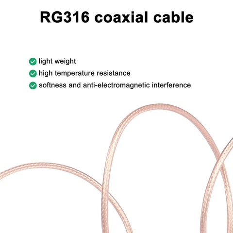 Cáp BNC đực bấm 1 đầu - RG316 50 Ohm BNC male cable with open terminal connectors