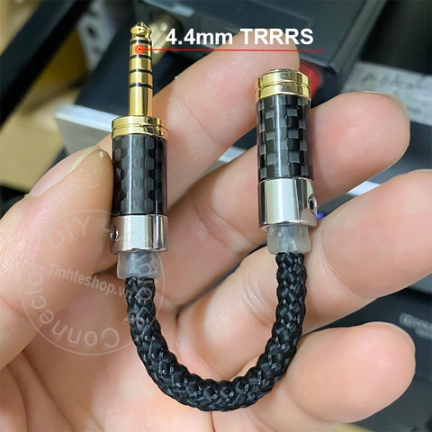 Chuyển 4.4 sang 3.5 đồng 4N mạ bạc 10Cm - 4.4mm to 3.5mm balanced audio cable headphone jack with DAC AMP DAP