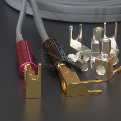 Rắc chuyển bắp chuối ra càng cua đồng mạ bạc cắm cho Loa Âm ly 4 chiếc