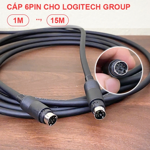 Dây micro 6 chân cho thiết bị họp trực tuyến Logitech group expansion microphones