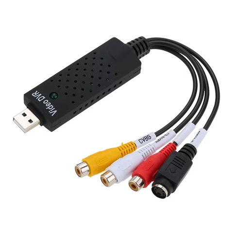 Cạc USB ghi hình Svideo RCA CVBS từ Máy siêu âm Máy nội soi vào máy tính - USB 2.0 video capture card, audio-video card, TV, DVD, VHS, DVR, USB video capture device