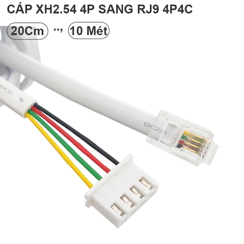 XH2.54 to CAT3 RJ9 4P4C Cable