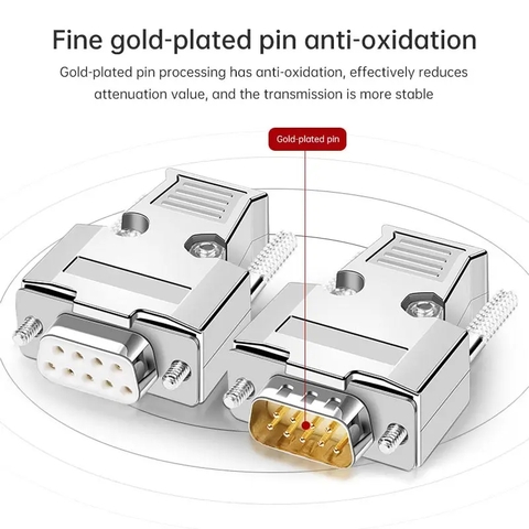 Đầu hàn DB9 cái kèm vỏ ốp kim loại làm dây RS232 RS485 - DB9 metal housing connector