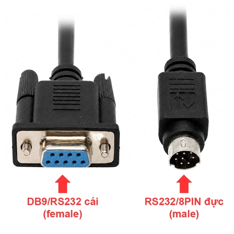 Dây RS232 VISCA - VISCA PTZ Camera Control Cable Sony EVI BRC SRG Series RS232 8 Pin Mini DIN to DB9F Serial