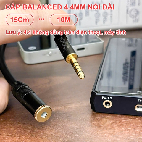Dây balanced 4.4mm nối dài giúp giảm thiểu hư hỏng giao tiếp trên DAC AMP