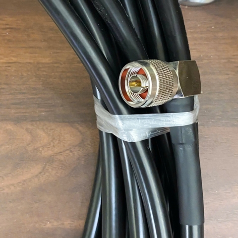 Cáp đồng trục LMR400 RP-TNC sang N connector vuông góc - Cable RP-TNC plug/N angled plug