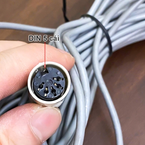 Dây DIN 5 chân lỗ sang 2 đầu bông sen cắm cho Âm ly cổ Châu Âu
