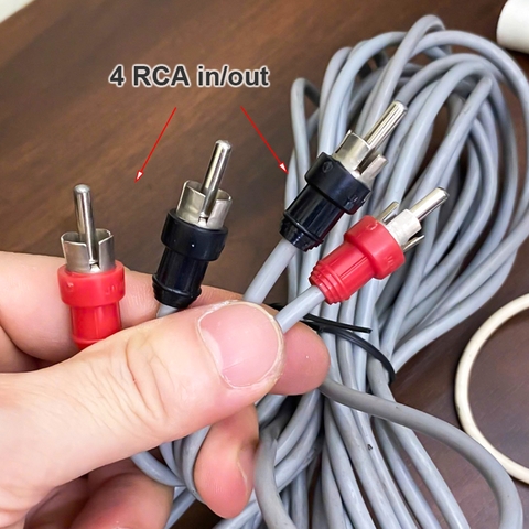 Dây DIN 5 chân lỗ sang 2 đầu bông sen cắm cho Âm ly cổ Châu Âu